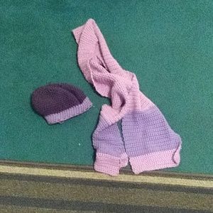 Purple Winter Scarf/Hat Ensamble